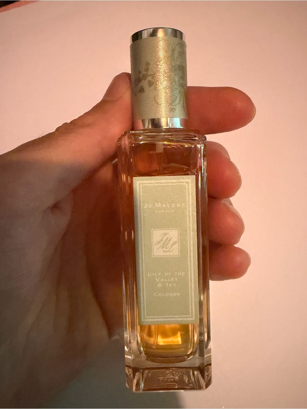 Jo Malone Gold-Tone Lily of the Valley & Ivy Cologne Bottle used 10 sprays